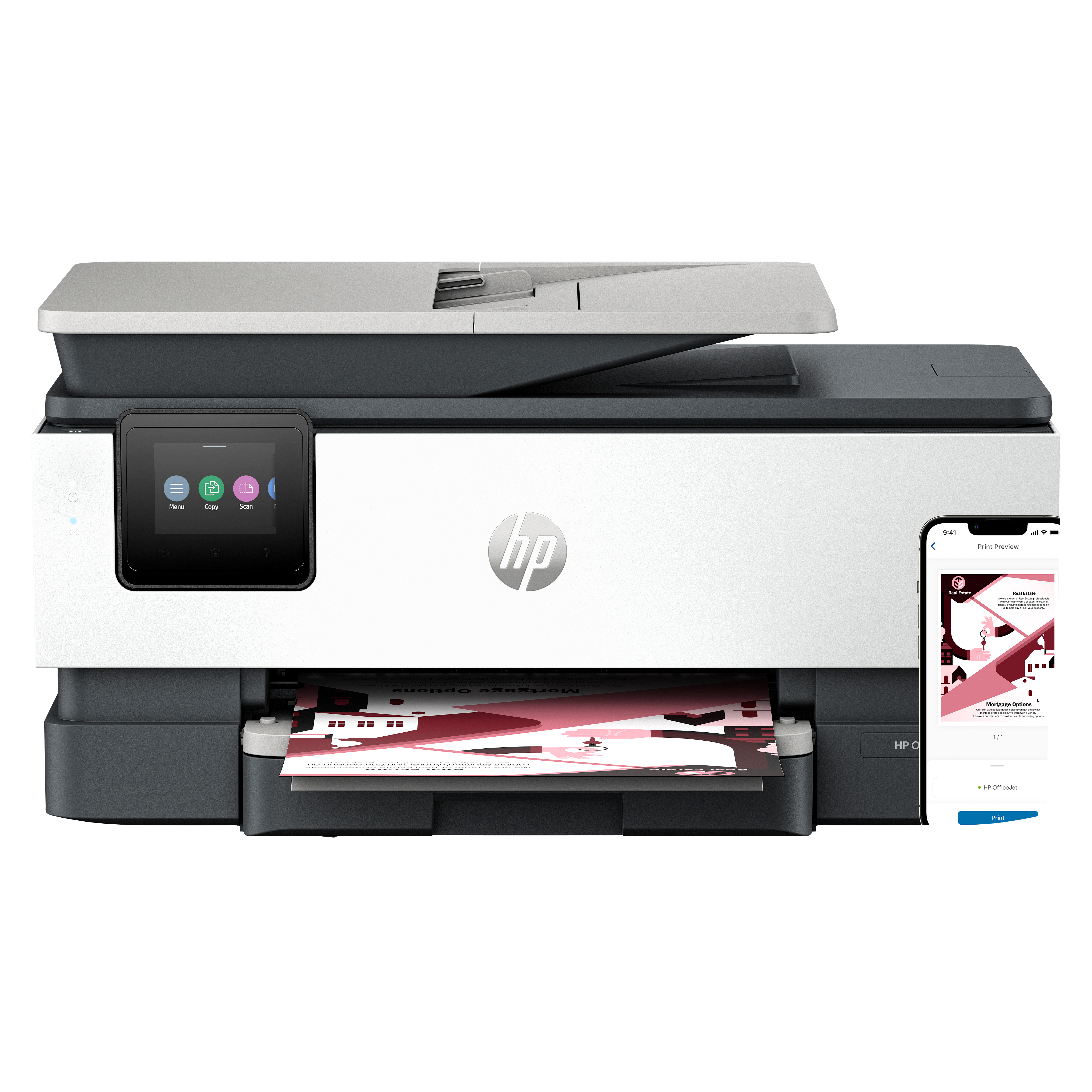 HP OfficeJet Pro 8122e All-in-One 3 in 1 Tintenstrahl-Multifunktionsdrucker grau, HP Instant Ink-fähig