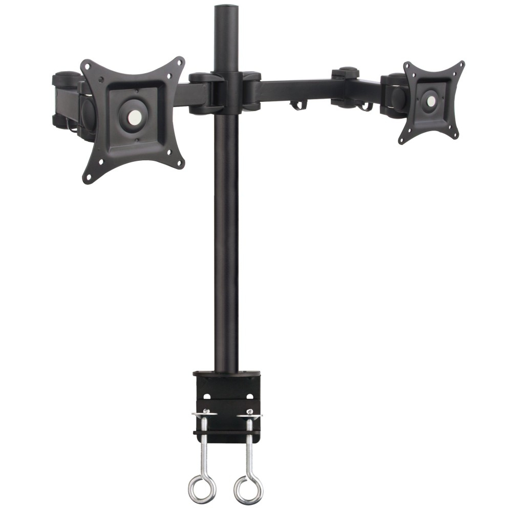 TECHLY Schreibtischhalterung fuer 2 LCD TV LED 38,1cm-68,58cm 13-27Zoll diagonal mit Klemme