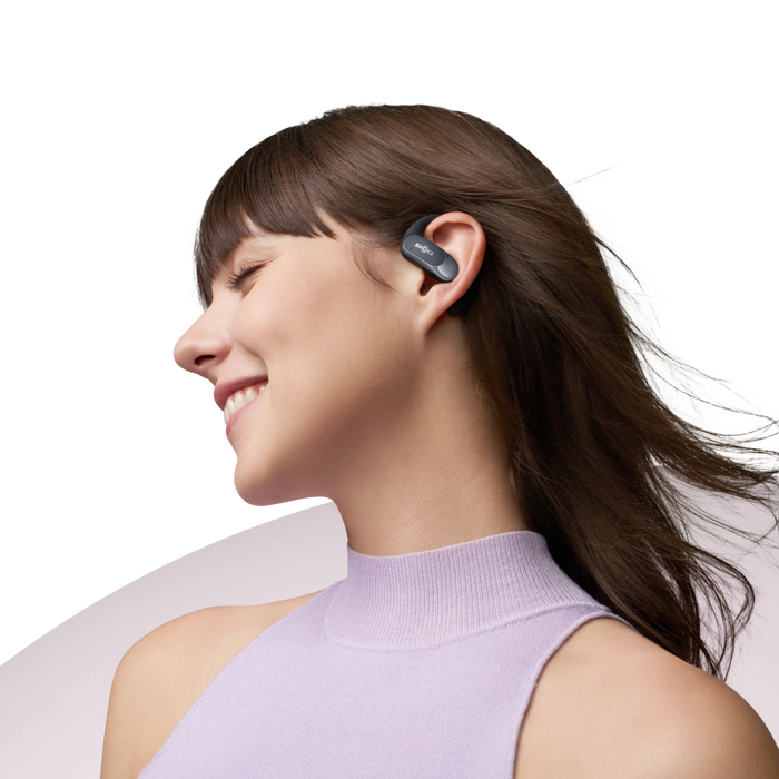 SHOKZ OPENFIT AIR BLACK OPEN-EAR WIRELESS EARBUDS WITH E