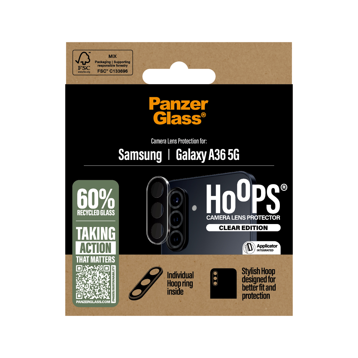 PANZERGLASS HOOPS TRANSPARENT LENS PROTECTOR SAMSUNG NEW A35 5