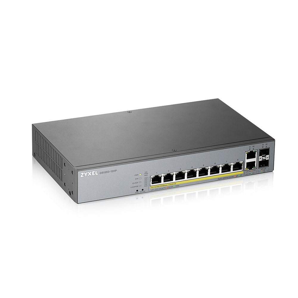 Zyxel GS1350-12HP 12-Port managed CCTV PoE Switch