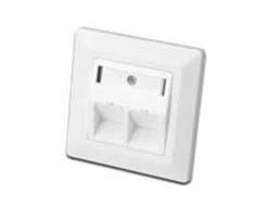 Leerdose DN-93801-1 für Keystone Module, 2x RJ-45, Anschlussdose
