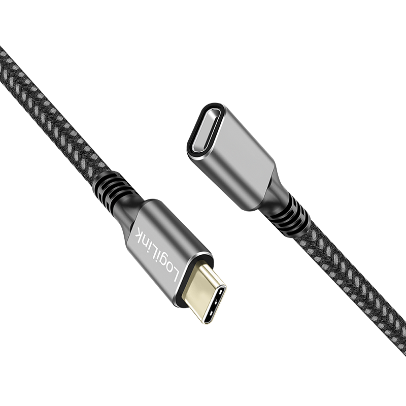 Logilink USB 3.2 Gen1 Typ-C-Kabel C/M > USB-C/F, PD, Alu, 2m