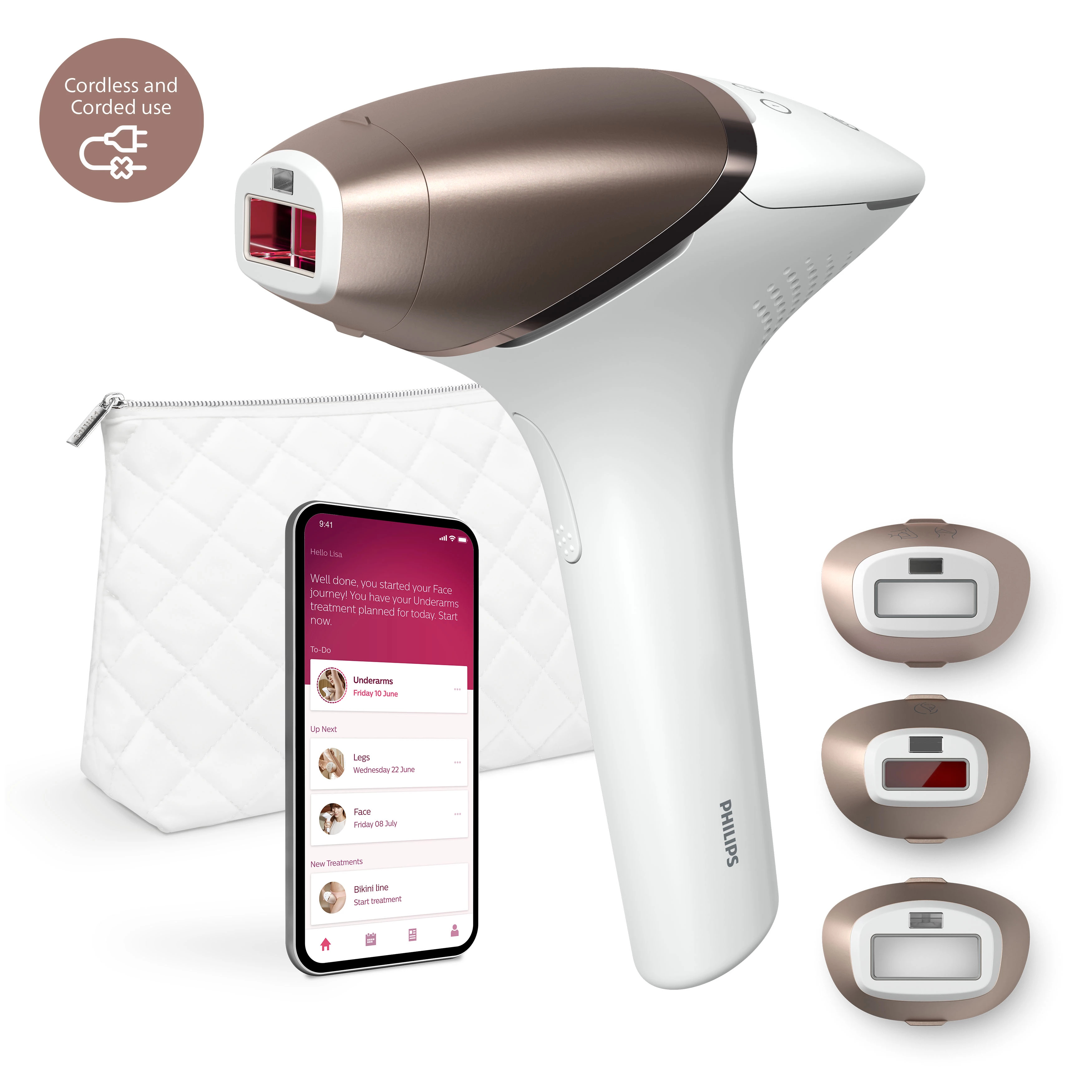 Philips Lumea IPL 9000 Series Haarentfernungsgerät mit SenseIQ Technologie