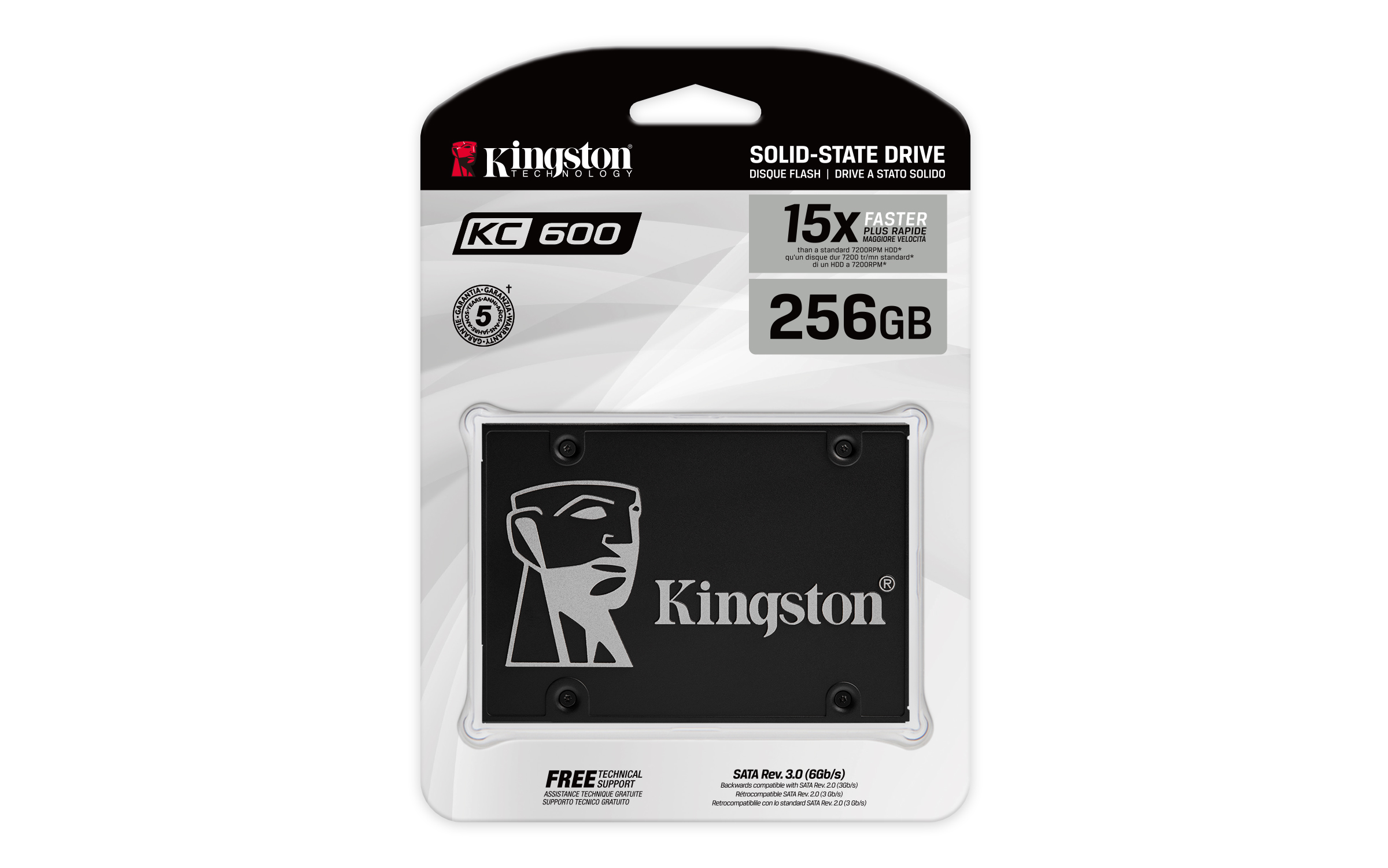 KINGSTON 256GB SSD KC600 SATA3 6,35cm 2,5Zoll