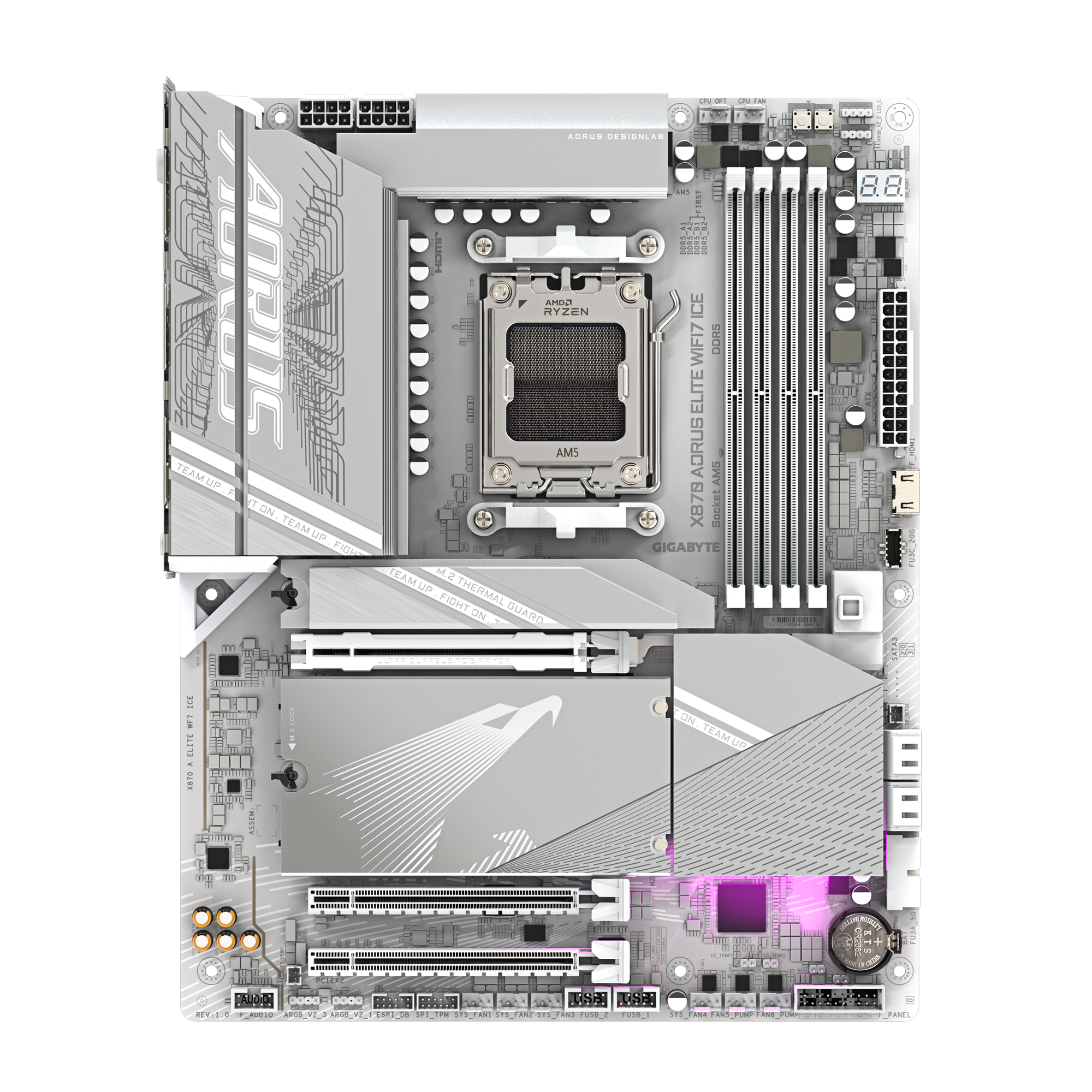 GIGABYTE X870 A ELITE WF7 ICE AM5 4xDDR5 ATX 2xHDMI USB WIFI MB