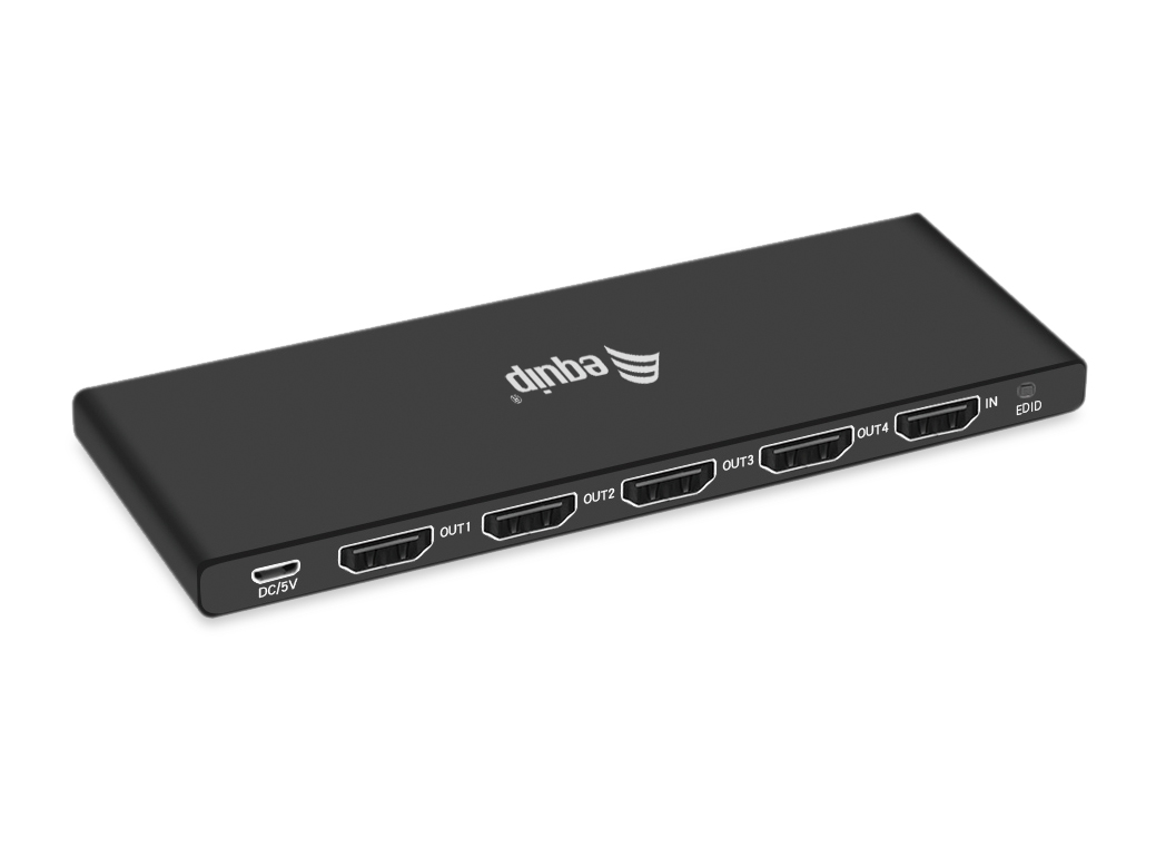 Equip HDMI2.0 4-Port Splitter Ultra Slim 4K/ 60Hz schwarz
