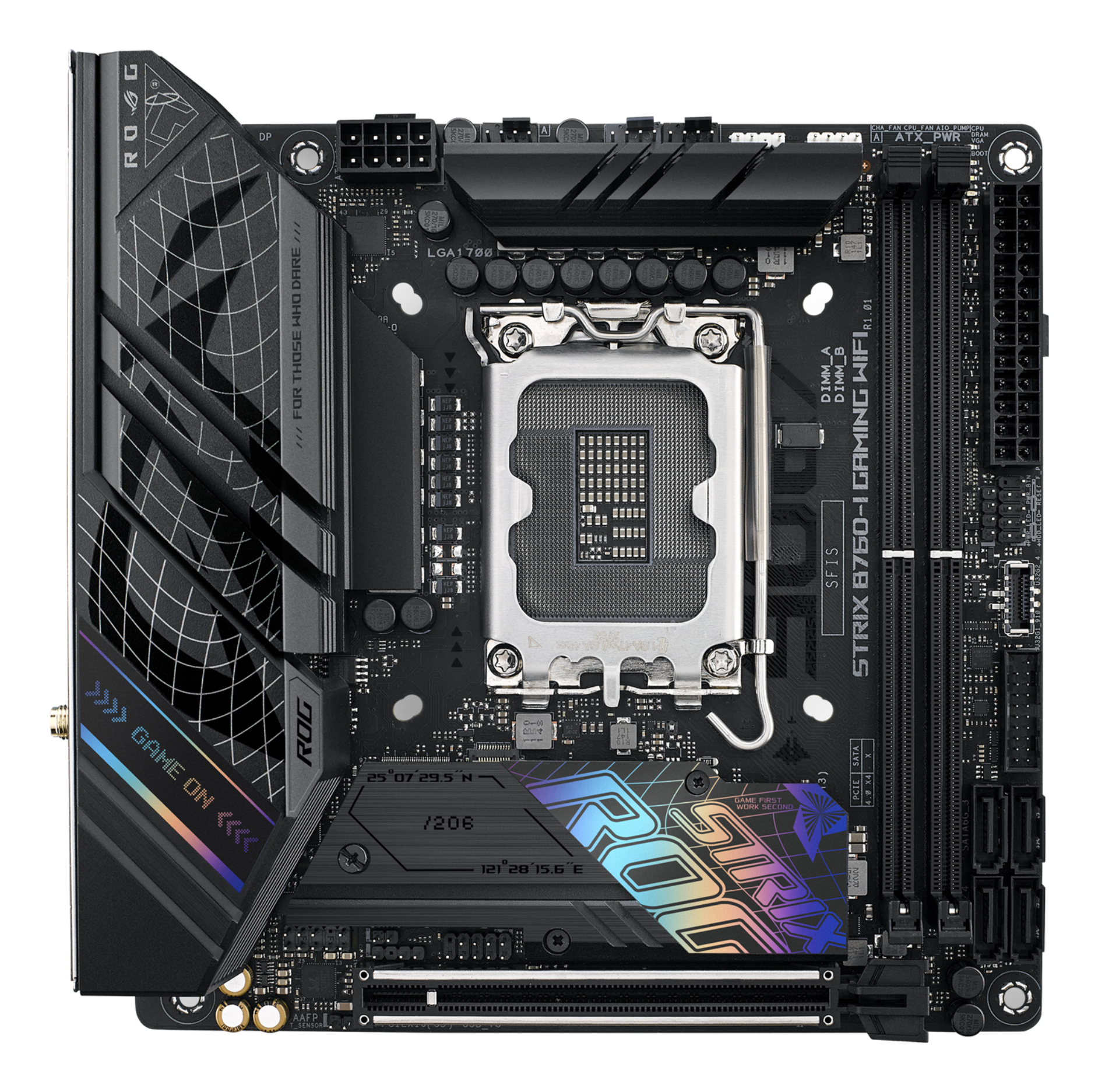 ASUS ROG STRIX B760-I GAMING WIFI LGA 1700 2xDDR5 Mini ITX 4xSATA MB 1xHDMI 2.1 1xDP 1.4 2xM.2
