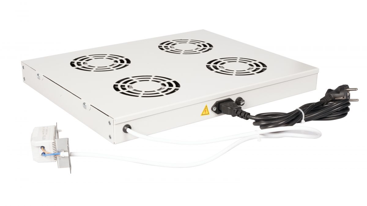 Equip 19 Lüfter für Serverschränke/4xLüfter 1U RAL7035
