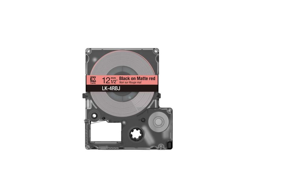 EPSON Schriftband LK LK-4RBJ C53S672071, 12 mm, schwarz auf rot, 1 St.