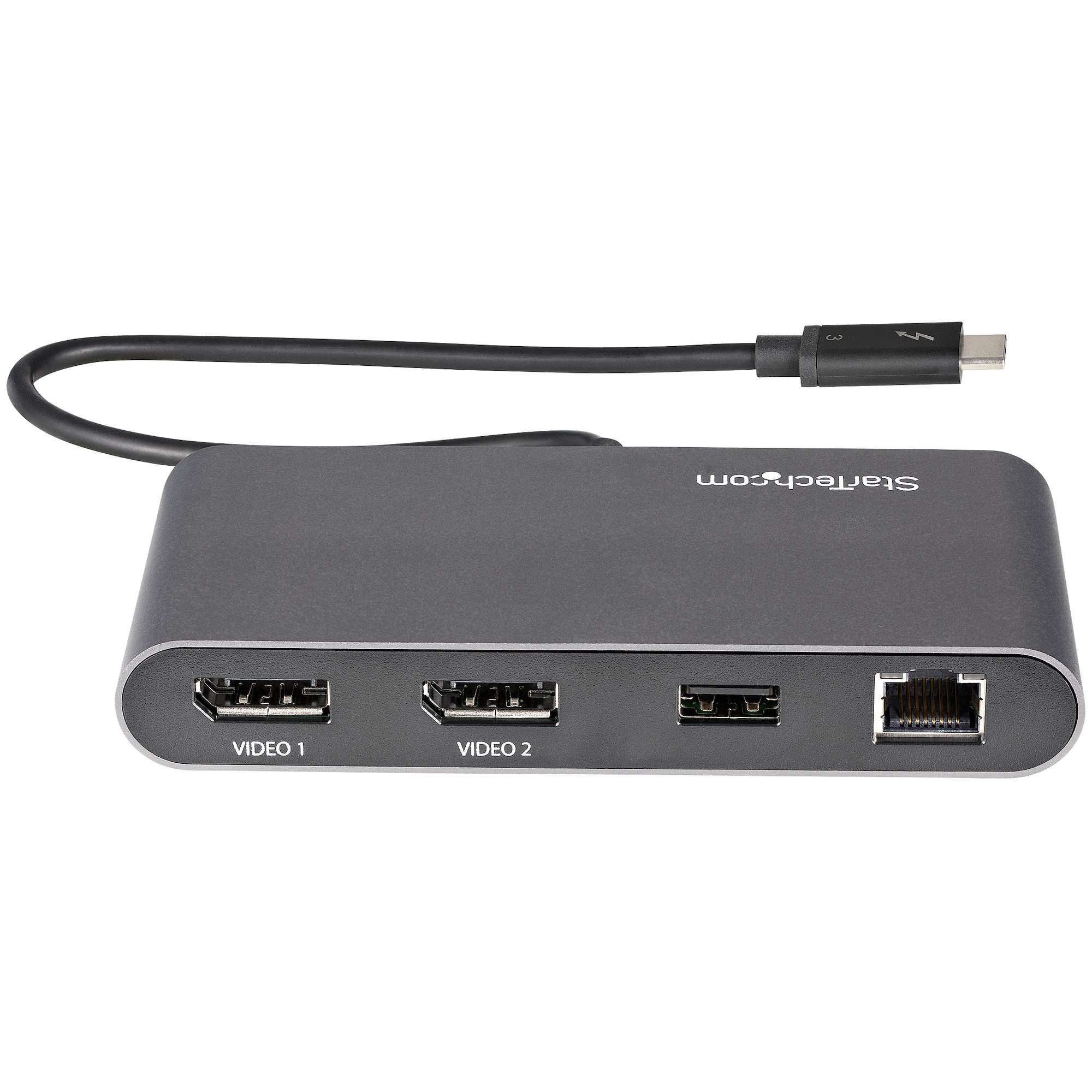 STARTECH.COM Thunderbolt 3 Mini Dock - Tragbare TB3-Dockingstation mit dual Monitoren und DP 4K 60Hz - GbE - Mac/Windows