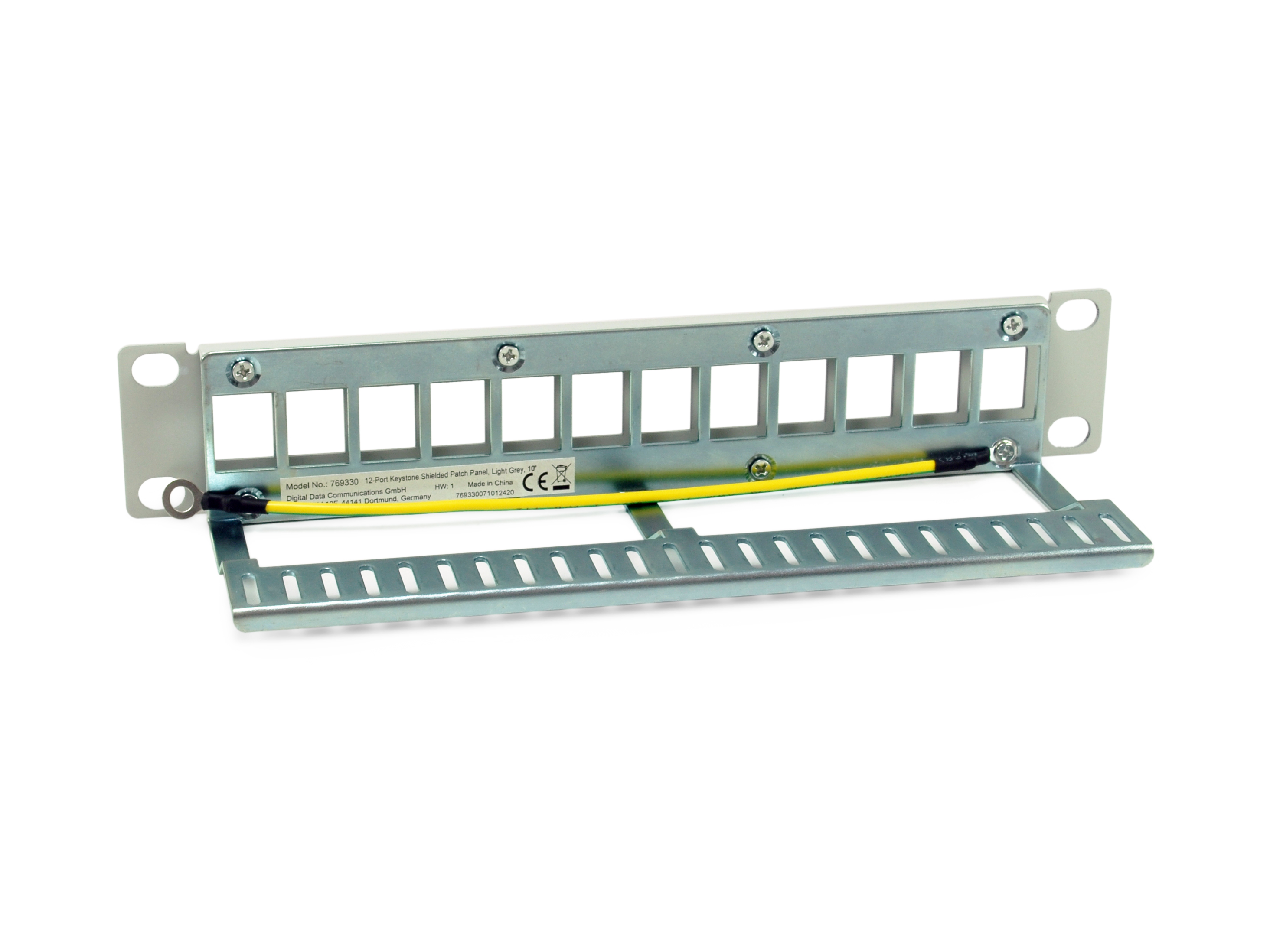Equip 10 Patchpanel 12xKeystones FTP 1U RAL7035