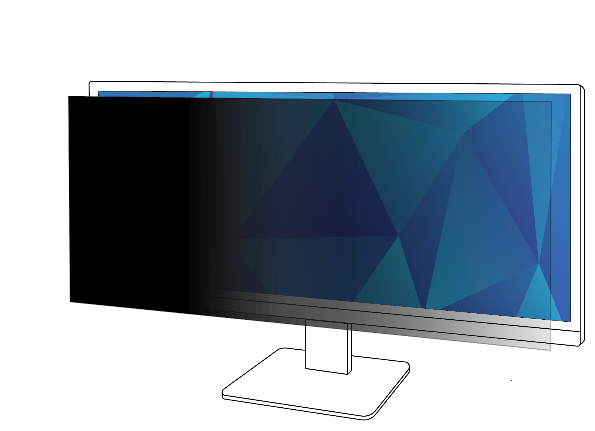 3M Blickschutzfilter PF340W2B für 86,36cm 34Zoll Breit bild-Monitor 21:9