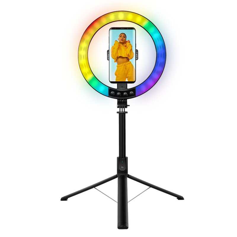 Logilink Smartphone-Ringlicht m.Selfie-Stick-Stativ,DM 20cm