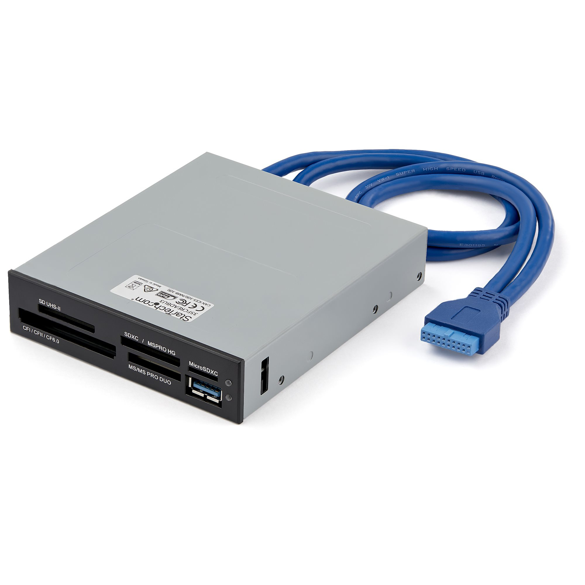 STARTECH.COM USB 3.0 interner Kartenleser mit UHS-II Unterstützung - SecureDigital/Micro SD/MemoryStick/CF Kartenlesegerät