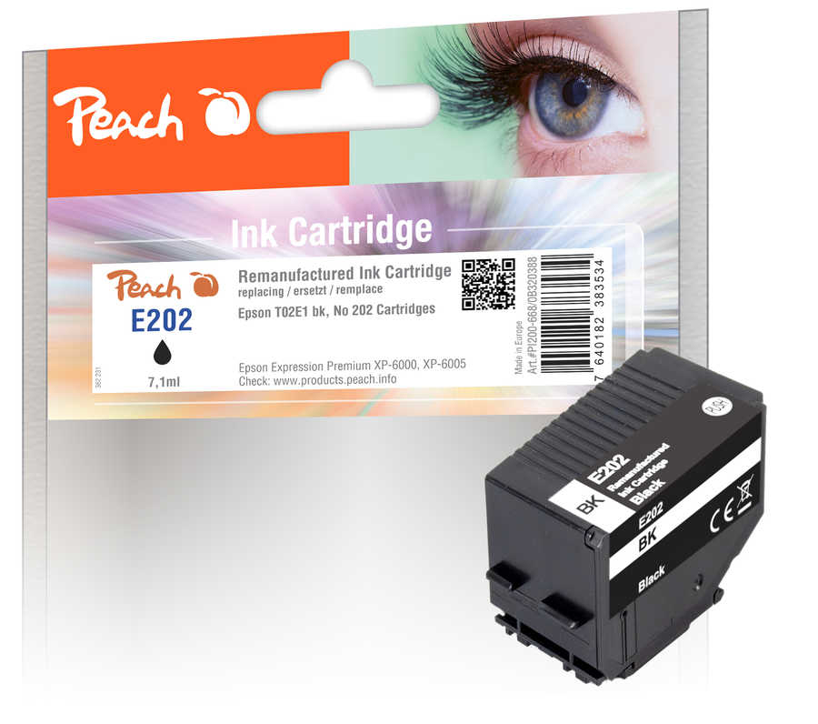 Peach Patrone Epson Nr.202, bk, PEA, T02E1, REM, FW komp