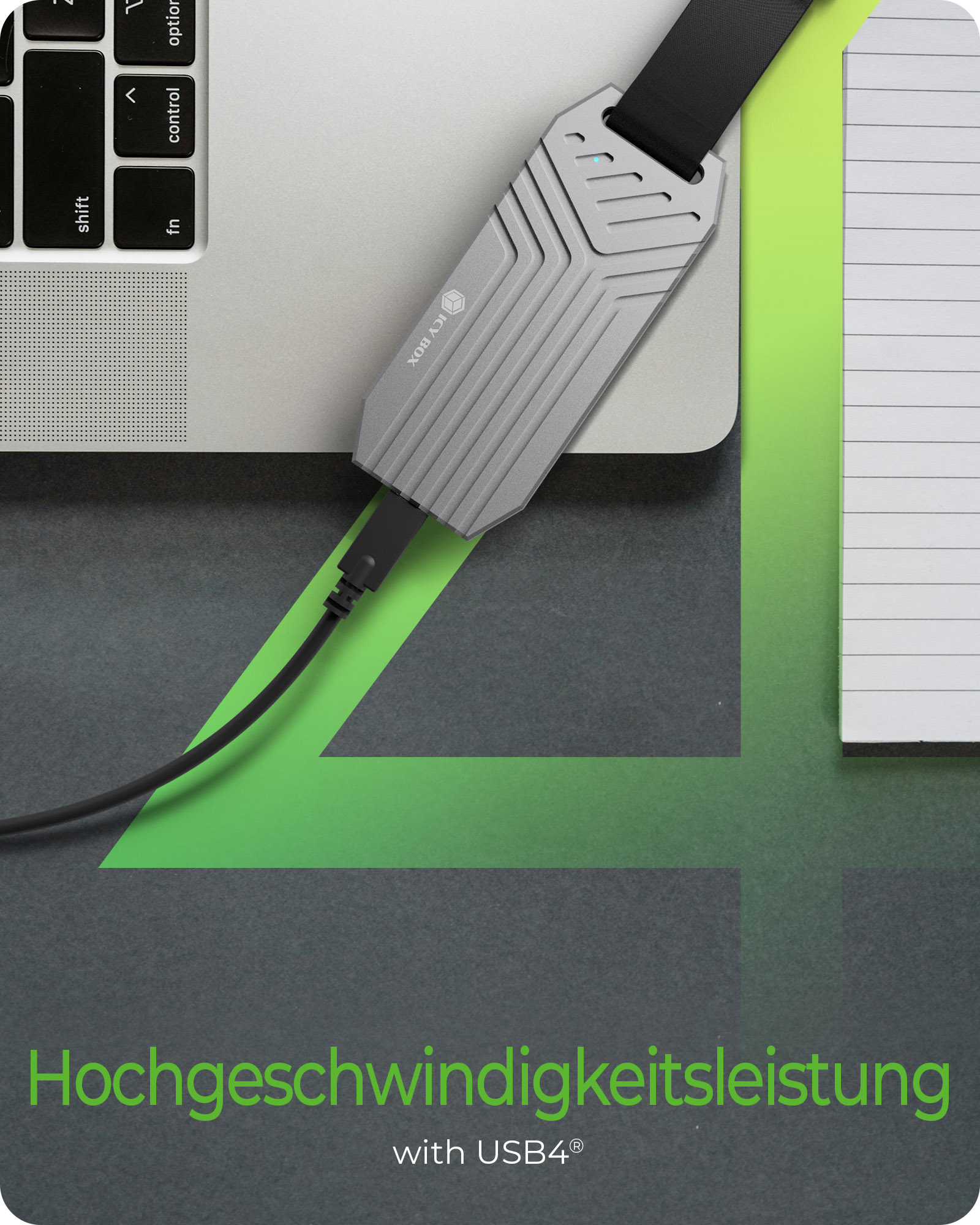 IB-1919M-C42 USB4 M.2 NVMe , Laufwerksgehäuse
