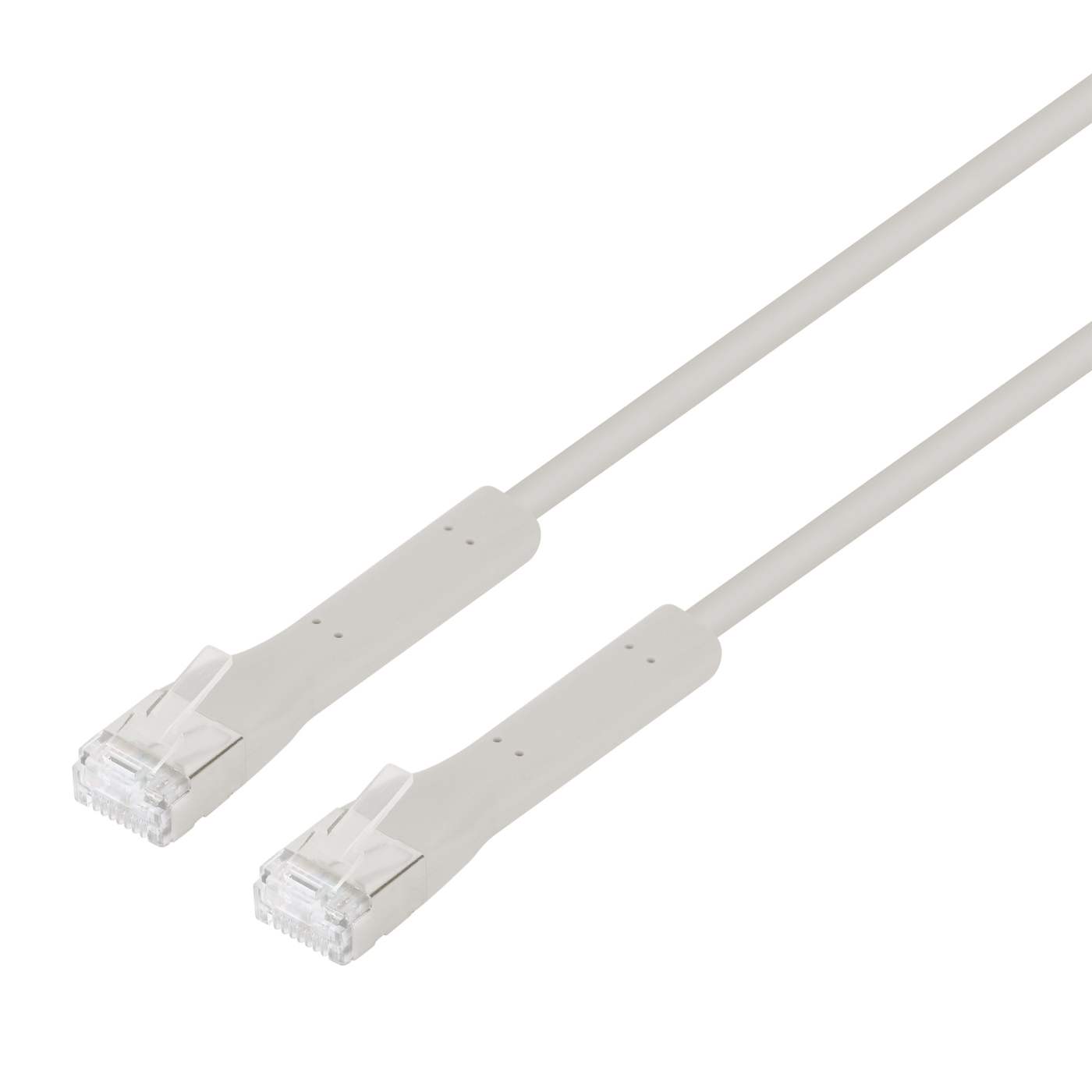 INTELLINET Cat6a F/FTP FlexiBoot Slim Patchkabel 1m grau 10G 500MHz LSZH Kupfer Litzendraht äusserst biegsam vergoldete Kontakte