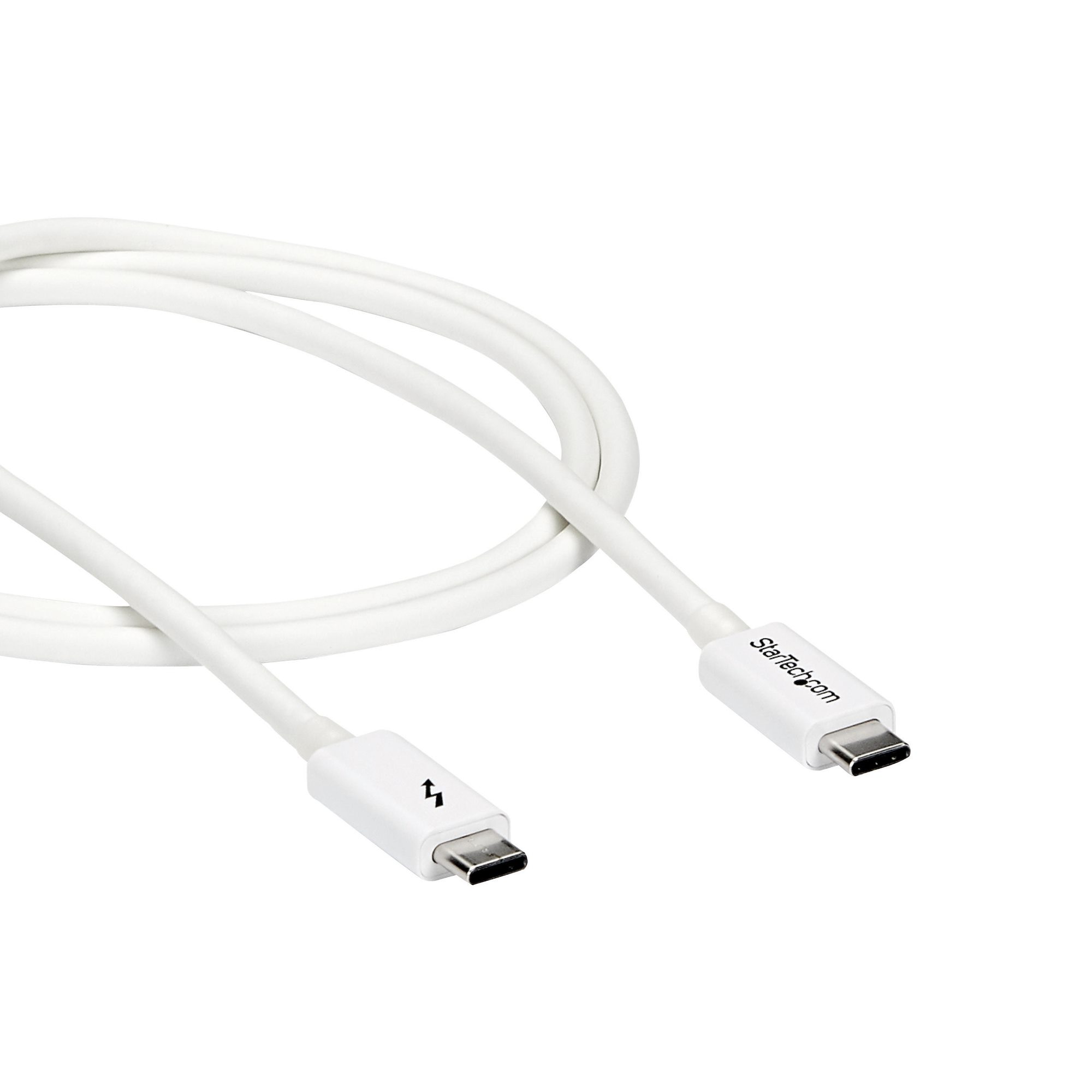 STARTECH.COM Thunderbolt 3 Cable - 20Gbps - 1m - White - Thunderbolt USB and DisplayPort Compatible