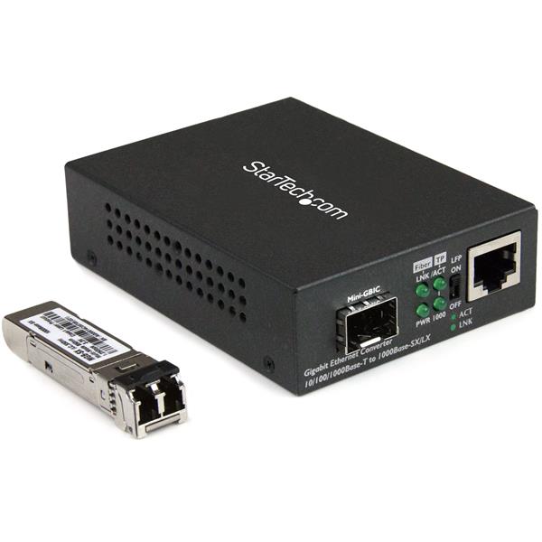 STARTECH.COM Unmanaged Gigabit Fiber Media Converter - MM/LC Low Cost