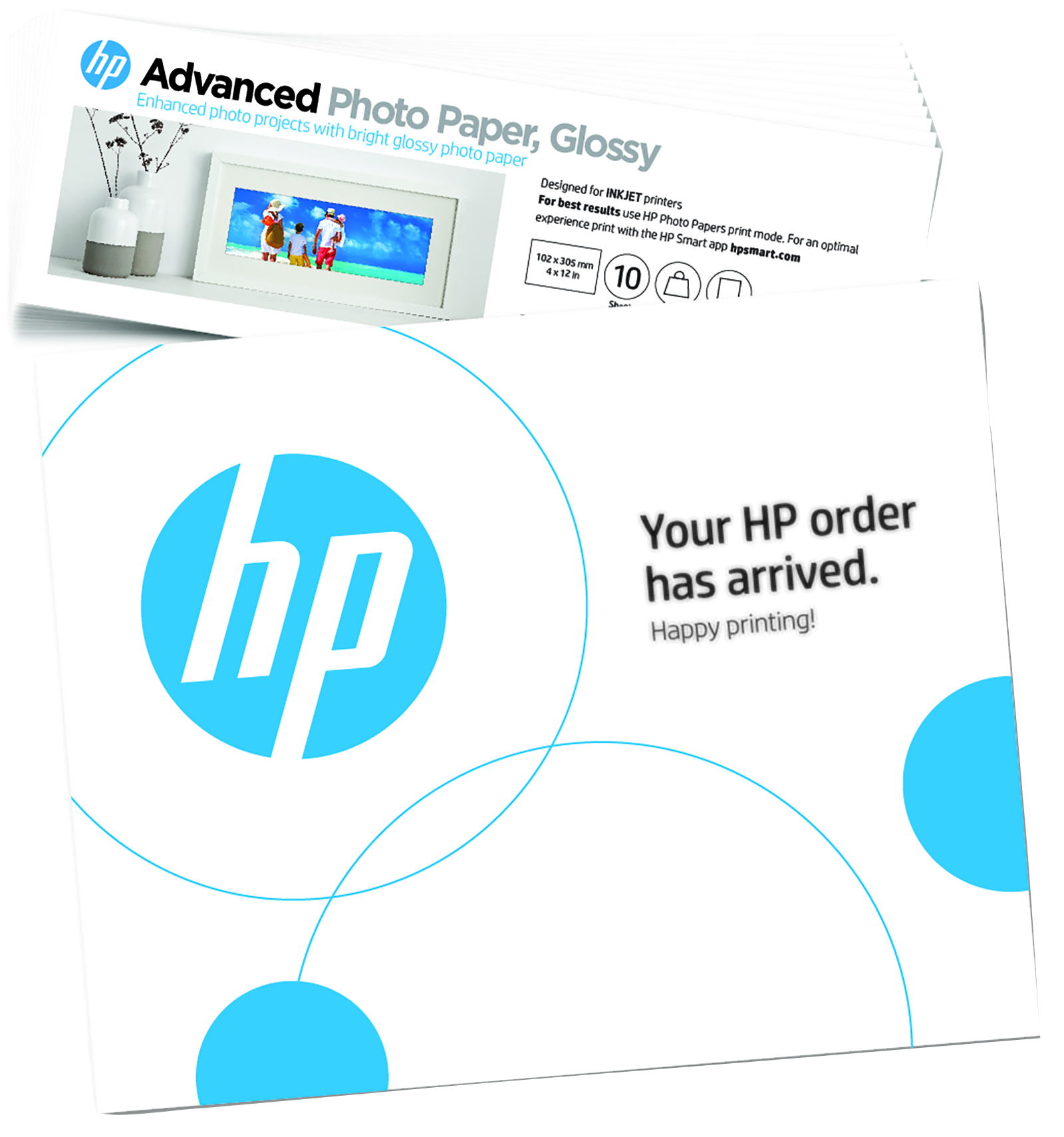 HP Advanced Photo Paper Gloss 4x12 in 10 x 30.5 cm - 10 sheets