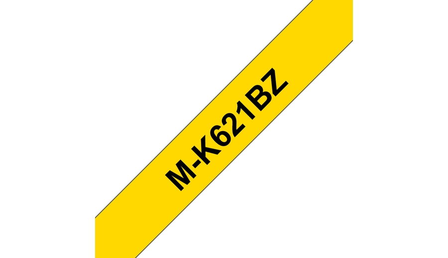 brother Schriftband M-K M-K621 MK621BZ, 9 mm, schwarz auf gelb, 1 St.