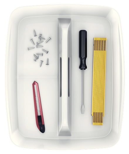 LEITZ MyBox Einsatz für Aufbewahrungsboxen 6,0 l perlweiß 37,5 x 30,7 x 10,1 cm, 1 St.