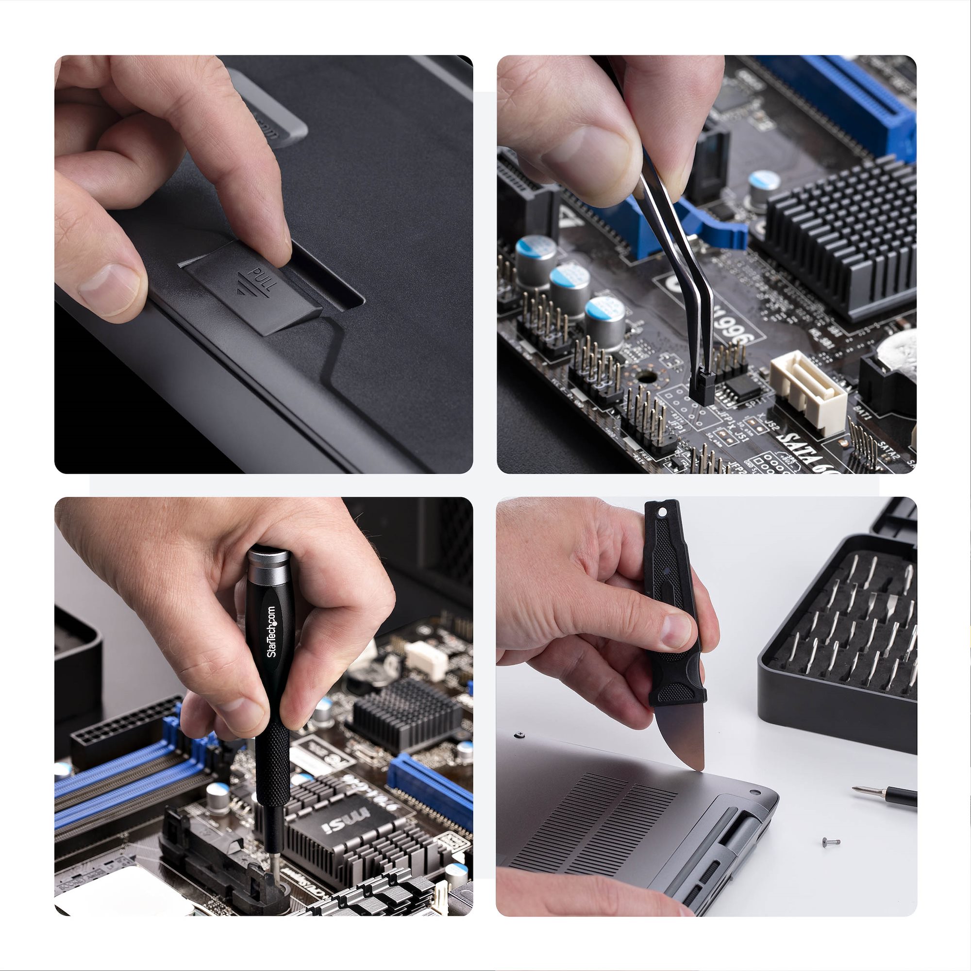STARTECH.COM 40-tlg Computer-Reparaturset fur Laptop PC Elektronik Telefon 30-Bit-Präzisionsschraubendreher Reparaturkit