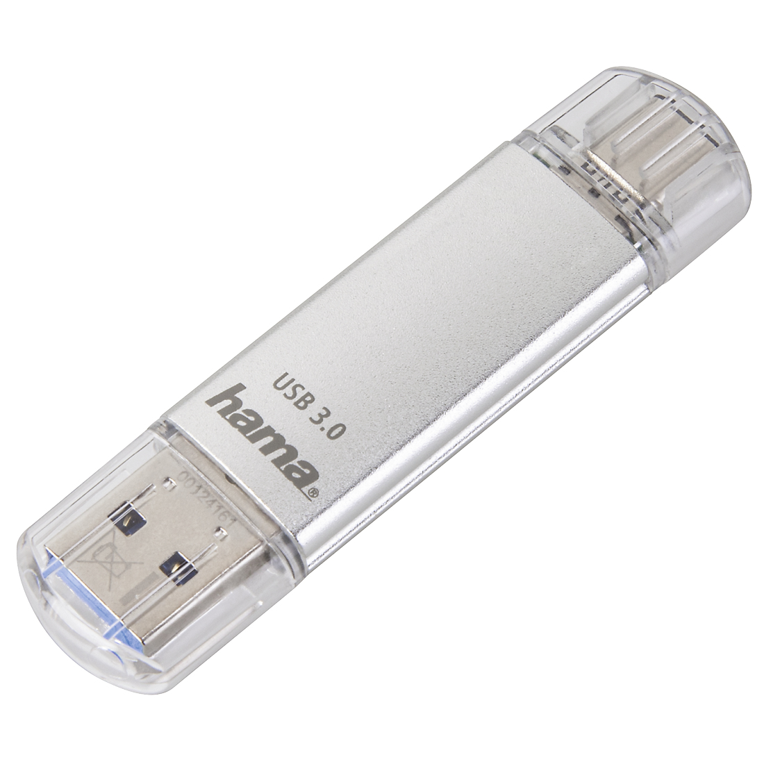 hama USB-Stick C-Laeta silber 256 GB, 1 St.
