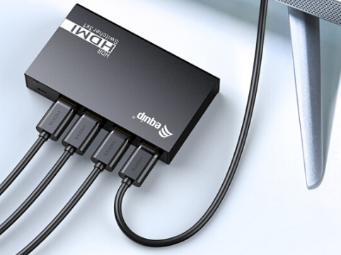 Equip Switch HDMI2.0 3-In/1-Out +Fernbed. 4K/60Hz 18Gbps
