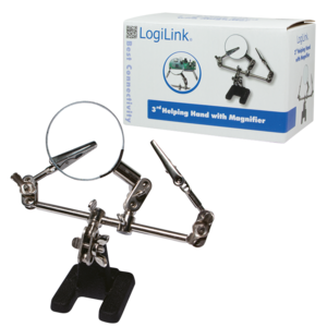 Logilink 3te helfende Hand mit Lupe, 46mm Lupe & 8 Gelenken