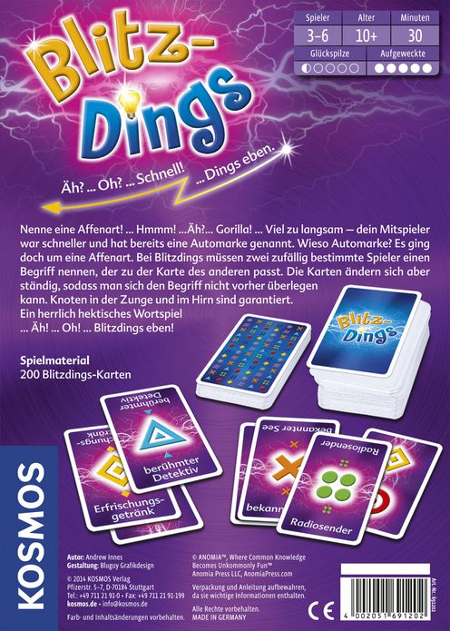 Blitzdings, Partyspiel