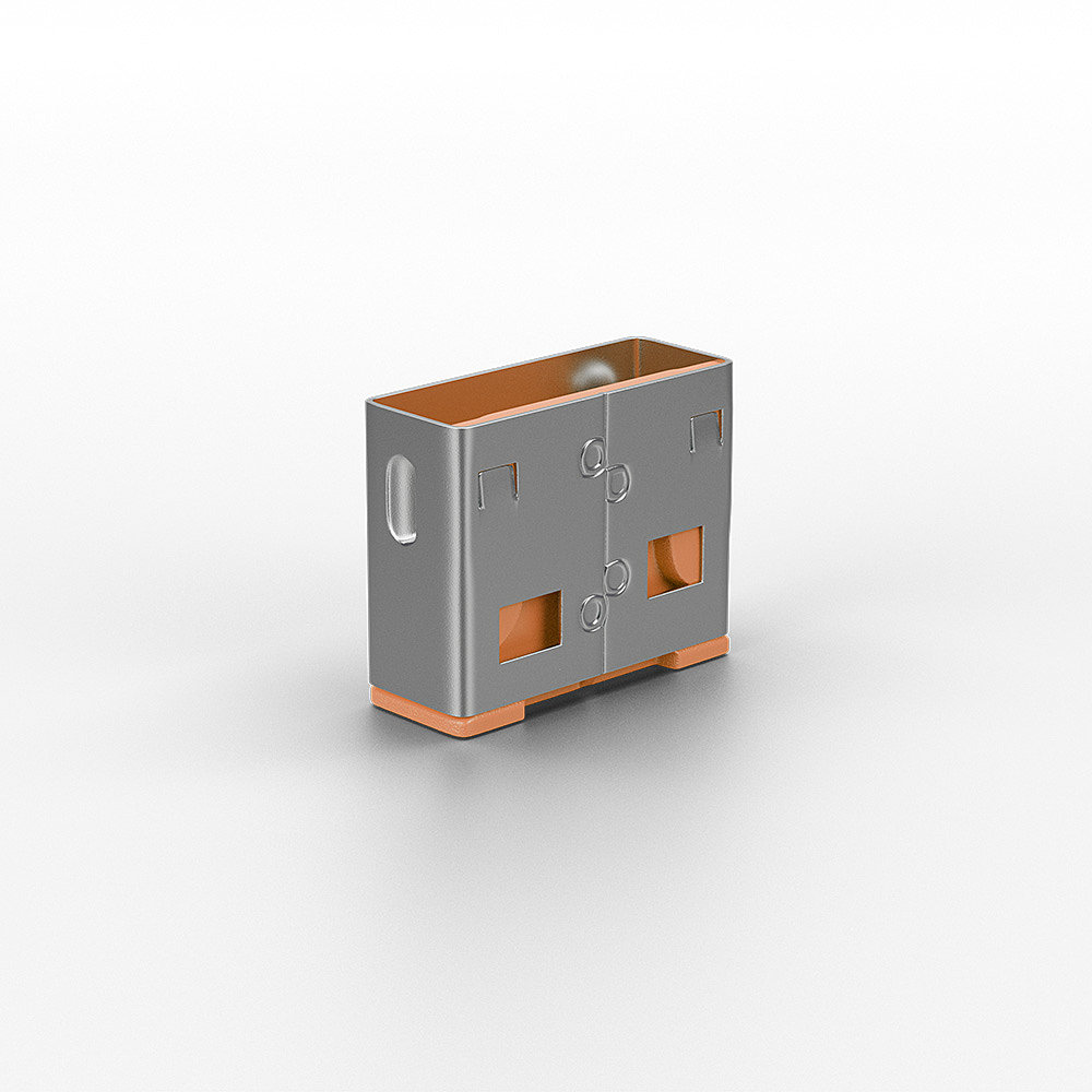 LINDY 10 USB Portschloesser ORANGE Erweiterungskit fuer LINDY Art.Nr. 40453
