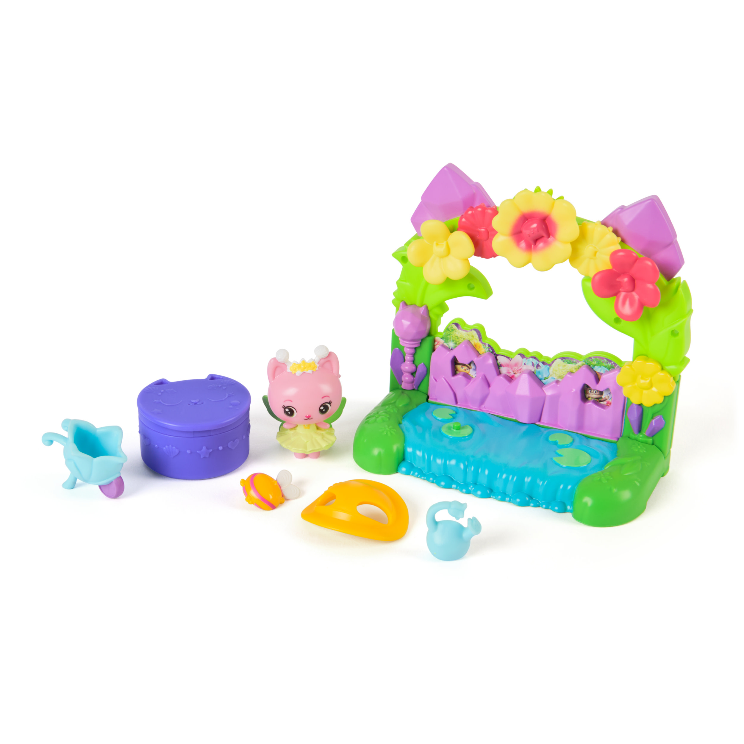 Gabby''s Dollhouse: Der Film - Balkon-Spielset Queen Kitty Fees Kristall Garten, Spielfigur