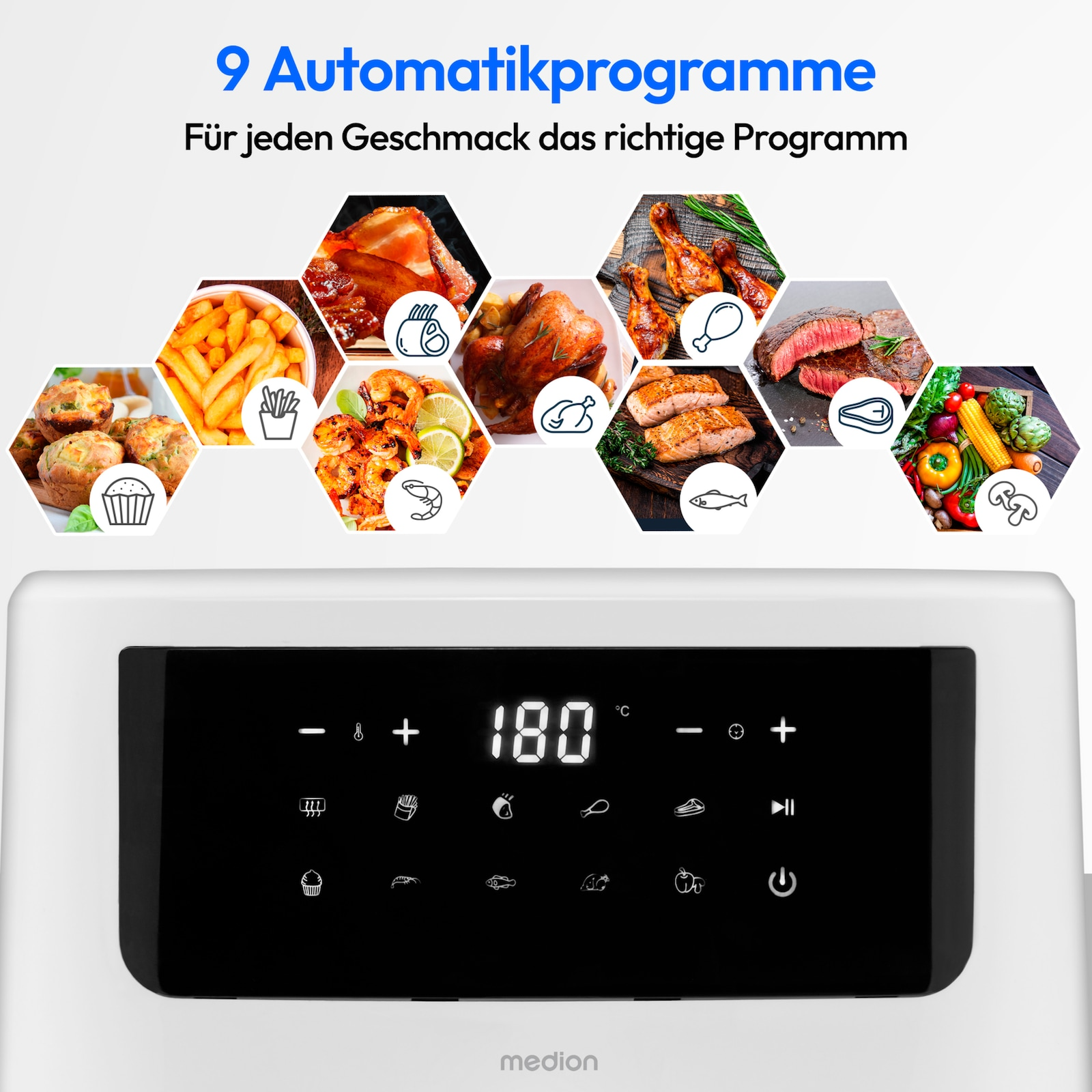 Heißluftfritteuse Life MD 11750 P10 XL