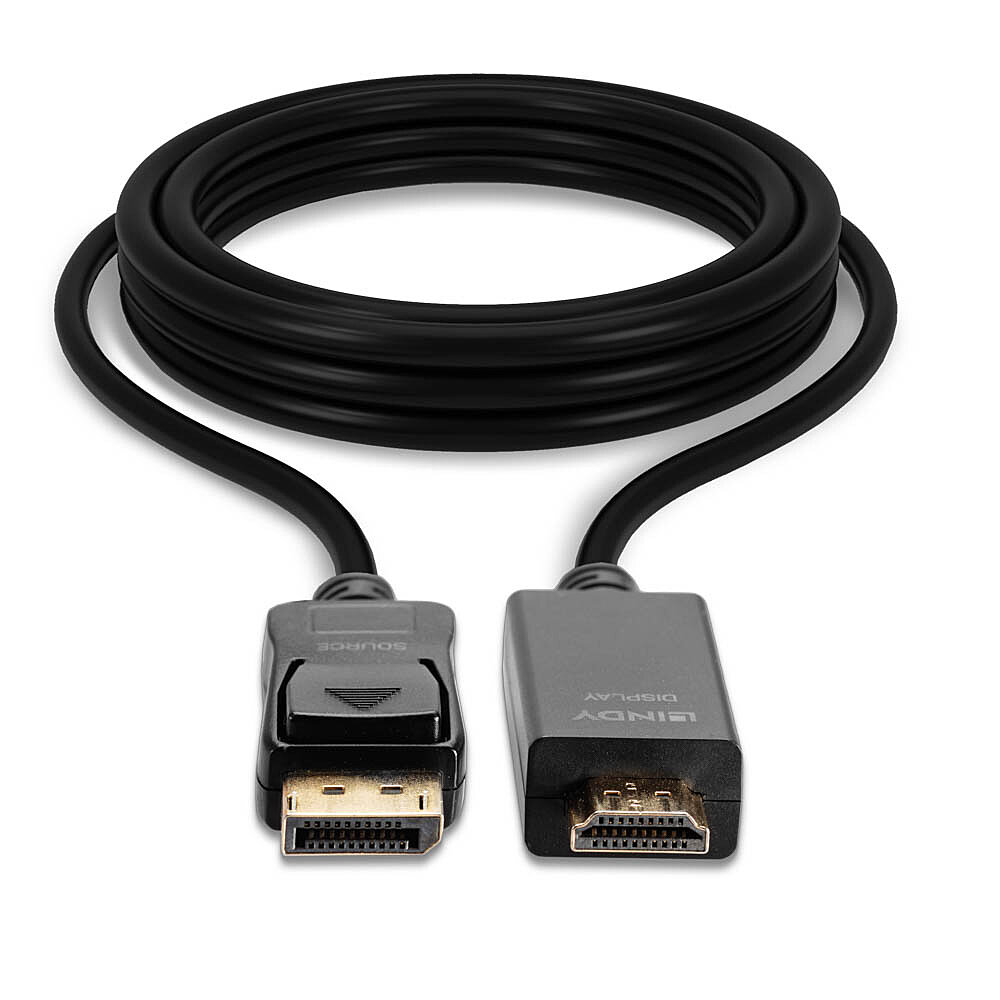 LINDY Kabel DisplayPort/HDMI 4K30 DP: passiv 3m DP Stecker an HDMI Stecker