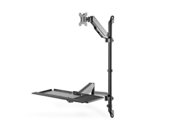 SINGLE SIT-STAND WORKSTATION WALL MOUNT SINGLE MONITOR