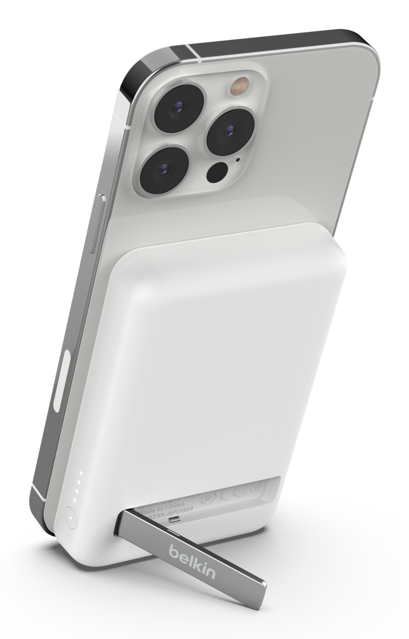 DRAHTLOSE MAGNETISCHE POWERBAN MIT AUSKLAPPBAREM STANDFU