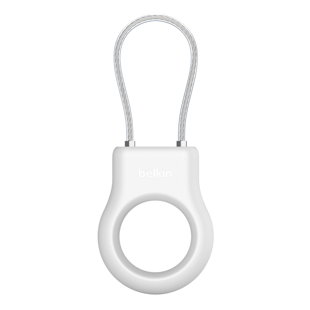 SECURE HOLDER W/ WIRE LOOP F/ APPLE AIRTAG WHITE