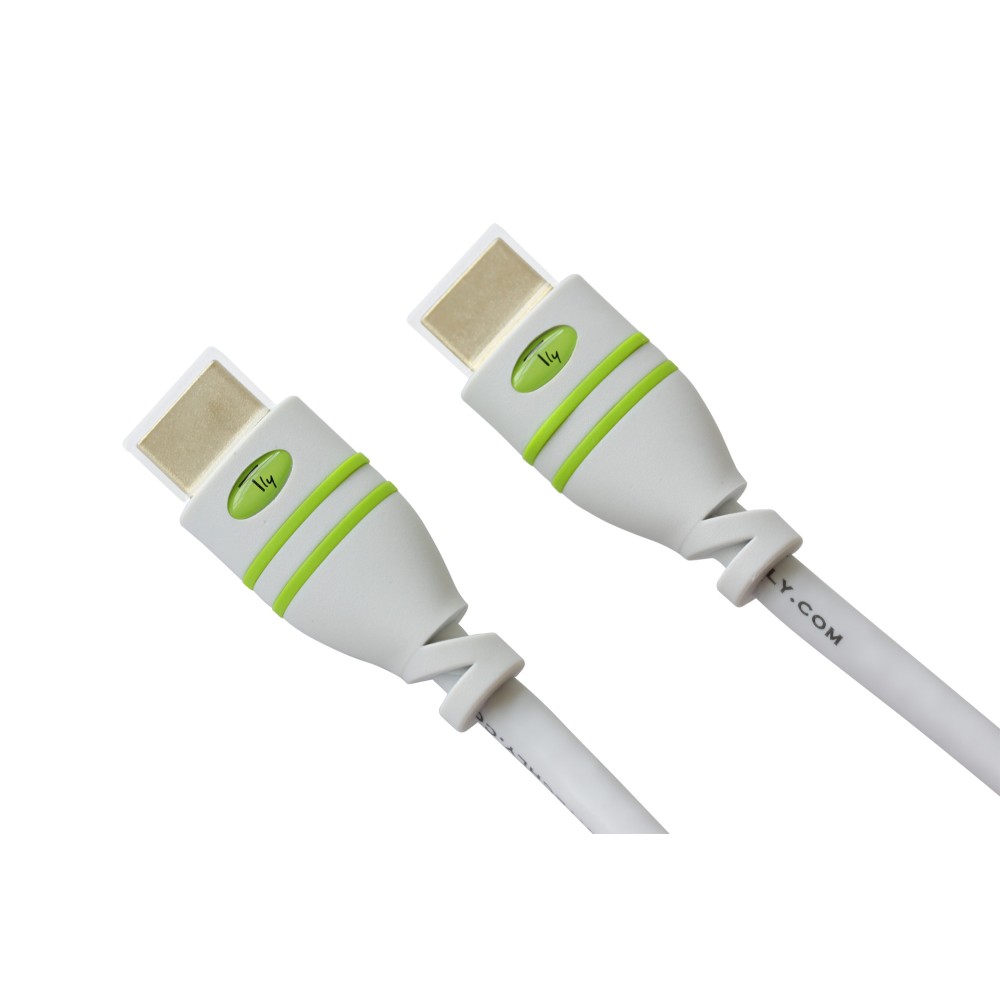 Techly HDMI High Speed mit Ethernet Kabel A/A/M/M 1m weiß