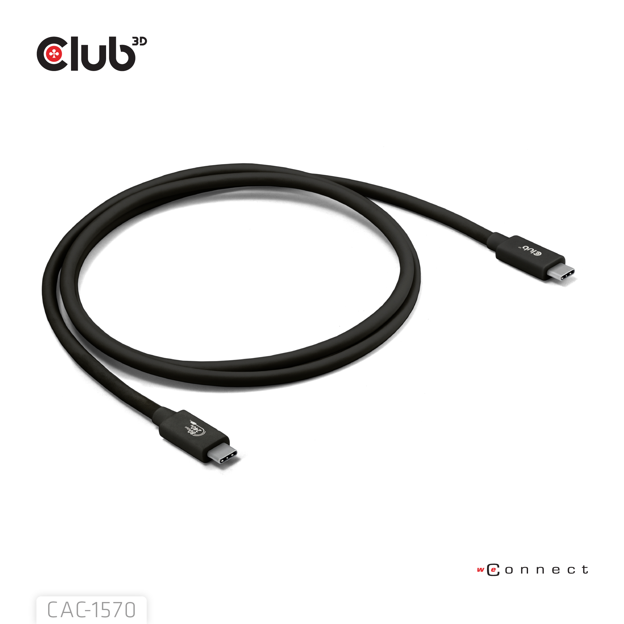 Club3D Kabel USB-C 80Gbps zertifi. PD240W/8K240Hz 1,2m St/St retail