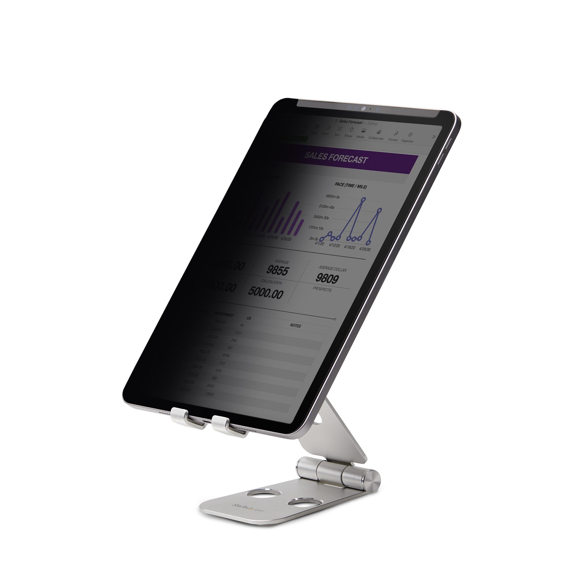 STARTECH.COM 4-Wege Blickschutz fur 32,77cm 12,9Zoll iPad Pro 3.Gen und höher Hoch-/Querformat Touch +/- 30 Grad Blickwinkel