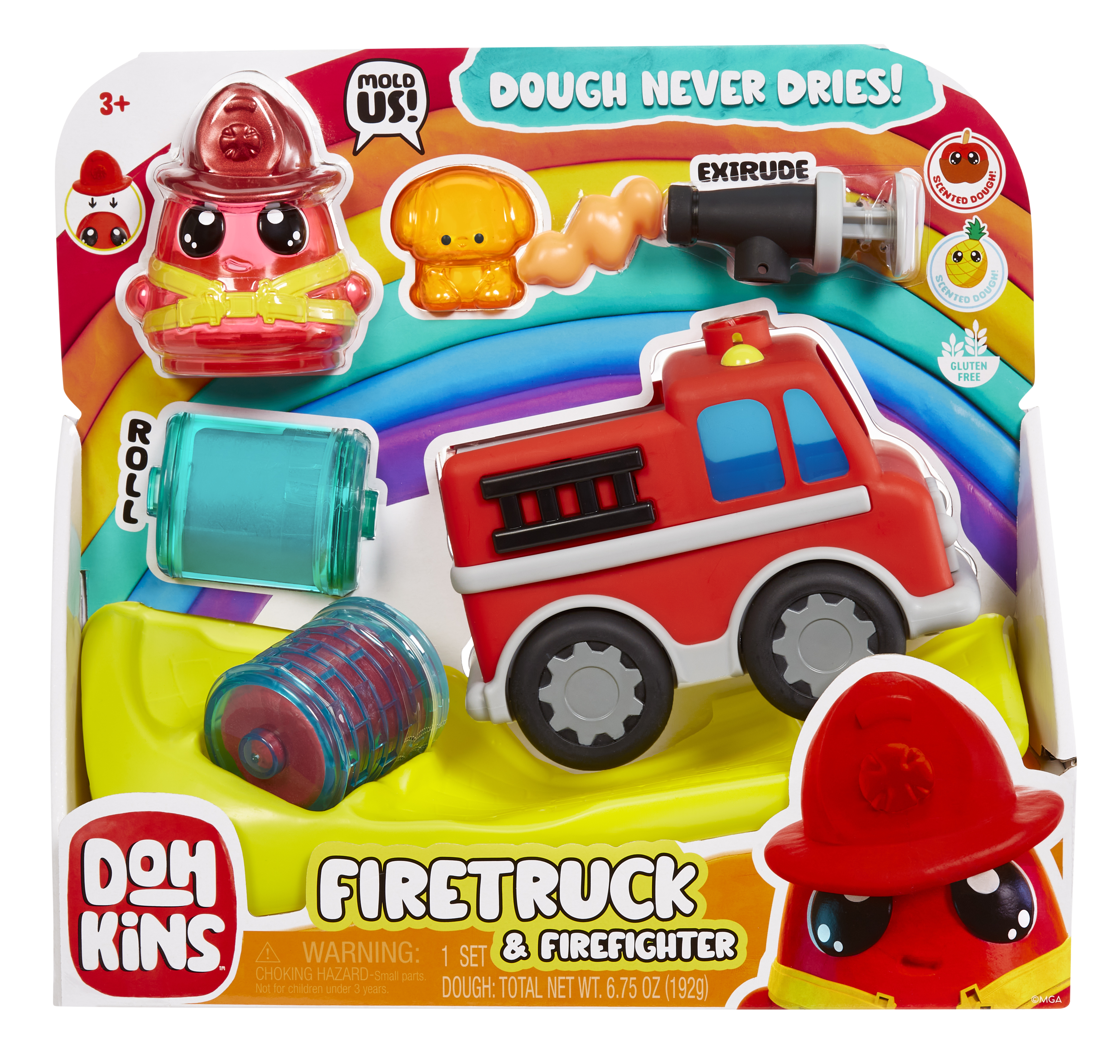 DohKins Firetruck & Firefighter, Kneten