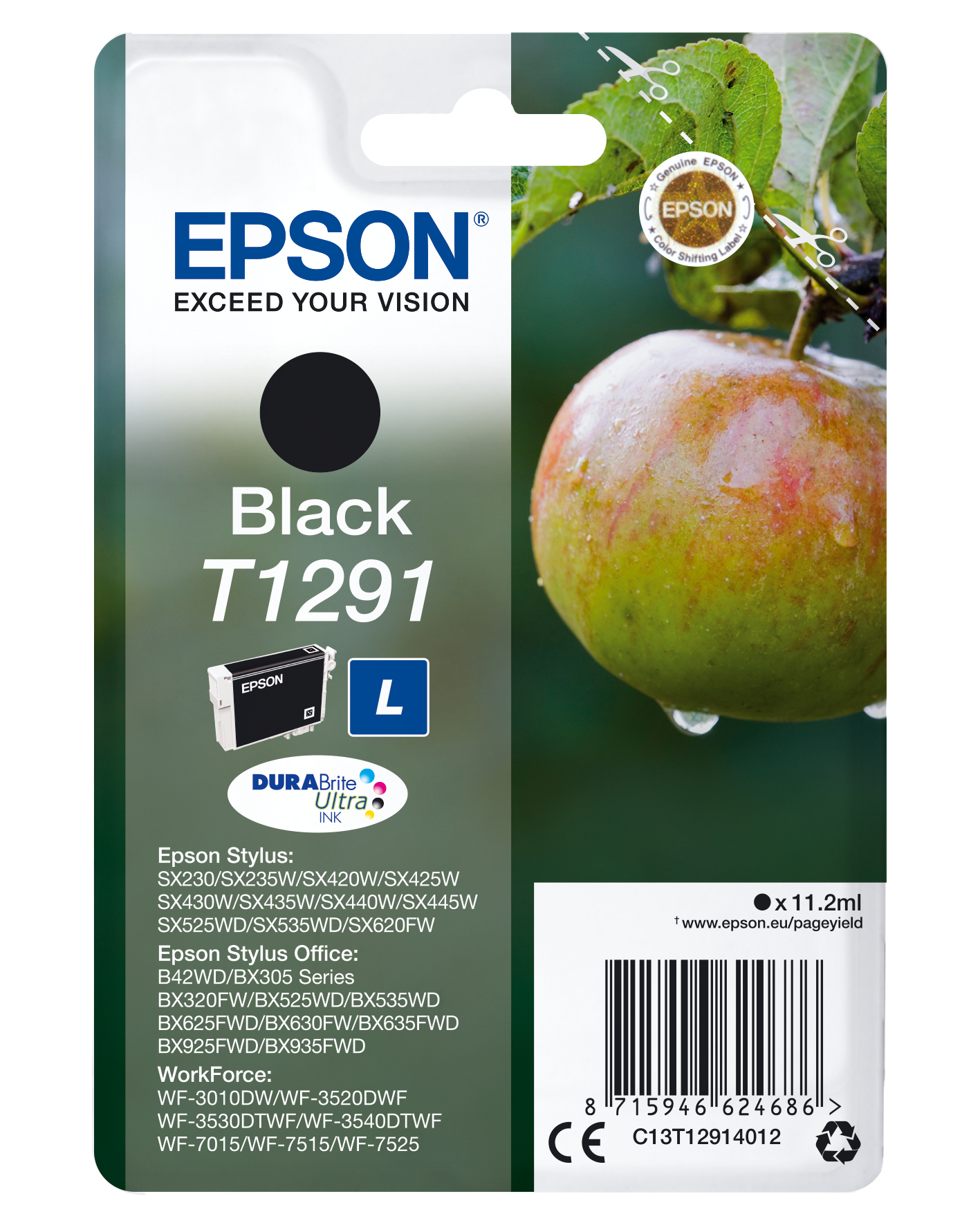 EPSON T1291L (Apfel) schwarz Druckerpatrone