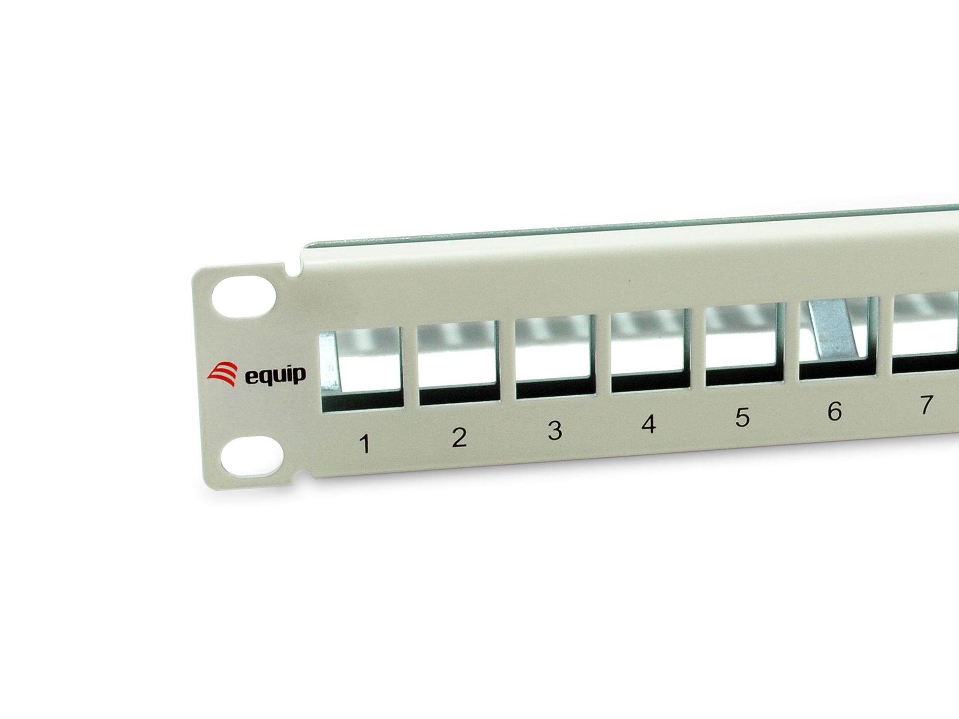 Equip 10 Patchpanel 12xKeystones FTP 1U RAL7035