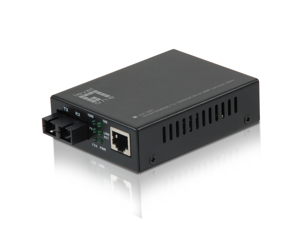 LevelOne Media Konverter RJ45->SC GE MM 850nm 550m