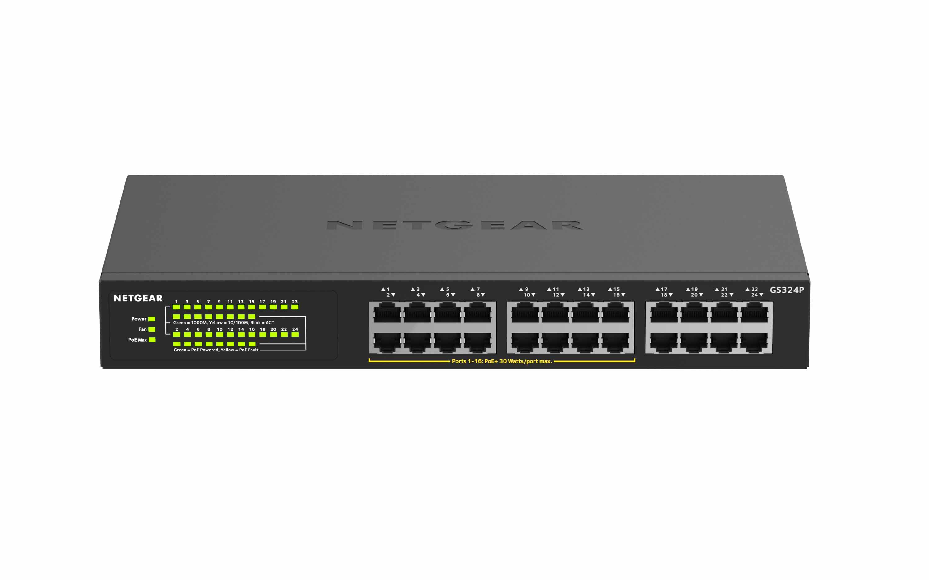 NETGEAR Switch 24-port 10/100/1000 GS324P-100EUS