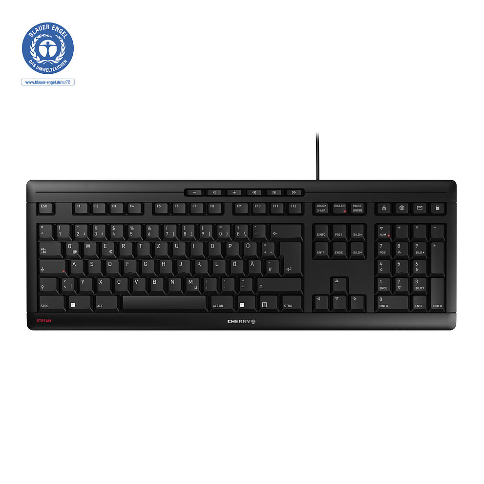 STREAM KEYBOARD KEYBOARD CORDED LAYOUT-PORTUGAL BLACK