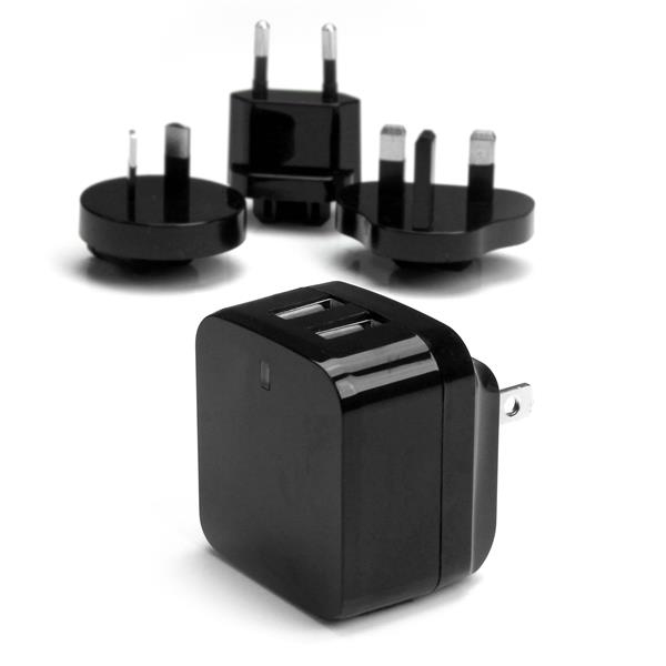 2 PORT USB TRAVEL WALL CHARGER 17W / 3.4A - 110V/220V