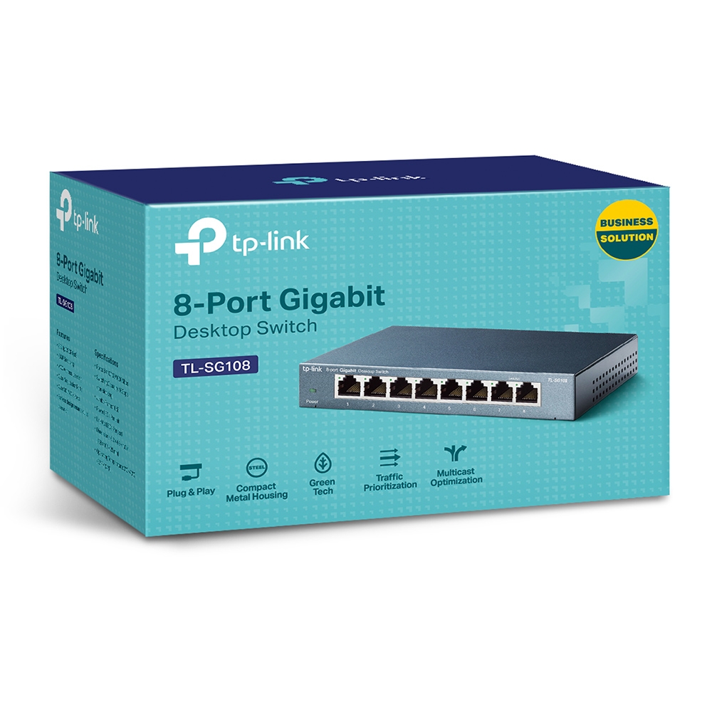 TL-SG108 8-PORT METAL GB SWITCH 8 10/100/1000M RJ45 PORTS